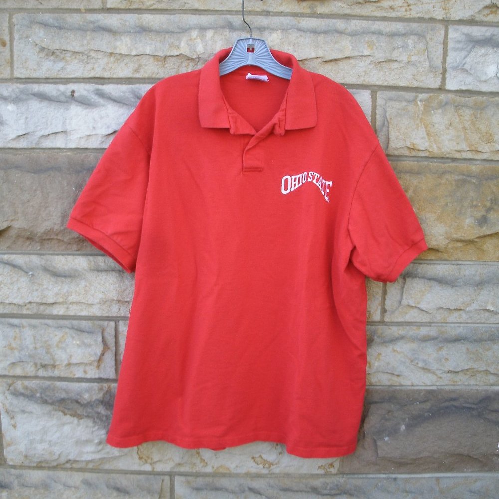 Red Ohio State University Polo Shirt Size XL